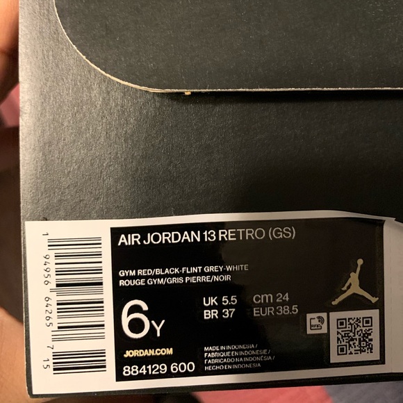 Air Jordan Retro 13 Red Flint, 6Y & 7Y (New) - Picture 9 of 9